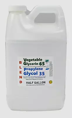 1/2 Gallon 65/35 Blend Vg/pg Vegetable Glycerin/propylene Glycol Usp Food Grade • $55