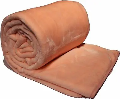 Solaron Blanket Throw Thick Ultra Fine Polyester Mink Plush Solid Heavy Weight • $83.99