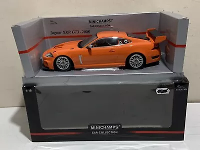 Boxed 1:18 Scale Diecast Model Car Mini Champs Jaguar XKR GT3 2008 • £79.99