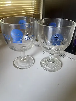Pabst Blue Ribbon Beer Glasses Goblet Mug • $16.99