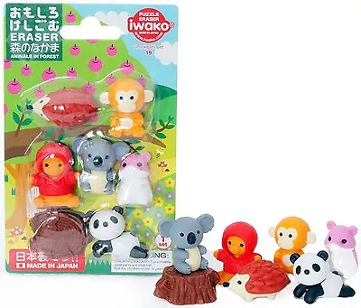 £6.13 • Buy Japanese Iwako Forest Animals Eraser Set S-3450