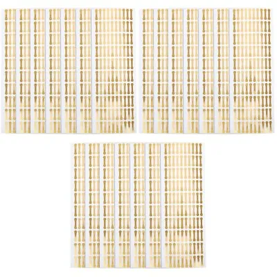  1500 Pcs Food Bag Decorative Labels Gold Tamper Evident Stickers • £26.75