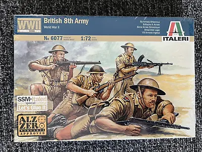Italeri #6077 British 8th Army WWII 1:72 Scale (50) Figures - New & Sealed • $9