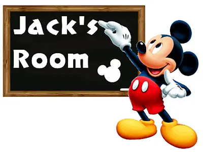 MICKEY MOUSE Personalised Vinyl Decal Door Sticker 6.  X 8.25  Digitally Cut • £4.25