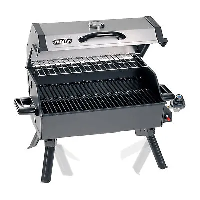 Martin Portable Propane Gas Grill 14000 BTU Tabletop BBQ With Grease Pan Outdoor • $142.99