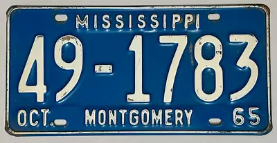 1965 MISSISSIPPI License Plate #49-1783 • $29.97