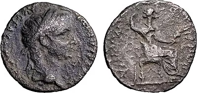 Christ PENNY Jesus Biblical Tiberius AR Denarius. Lugdunum Roman Coin W/COA • $146.91