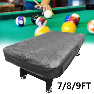 7/8/9FT Billiard Pool Table Cover Leatherette Cover Snooker Heavy Duty Protector • $35.96