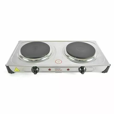 2000W Portable Electric Double Hot Plate Table Top Cooker Hob Stove Cooking New • £23.99