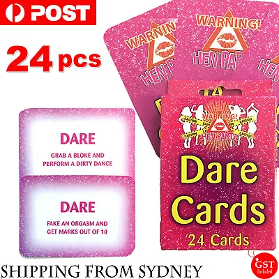 24 Pk Dare Cards Hens Night Fun Hen New Party Game Wedding Girls Bachelorette • $4.98