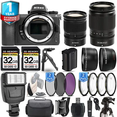 Nikon Z7 II Camera +24-200mm Lens +24-70mm Lens +Flash +1yr Warranty- Kit • $3648.99