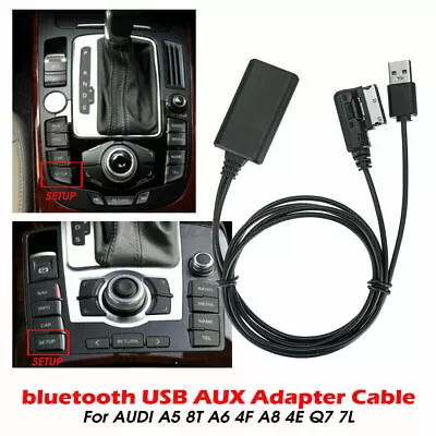 Wireless Bluetooth Music Interface AUX Audio Cable Adapter For Audi Q7 A5 A6 A8 • $15.99