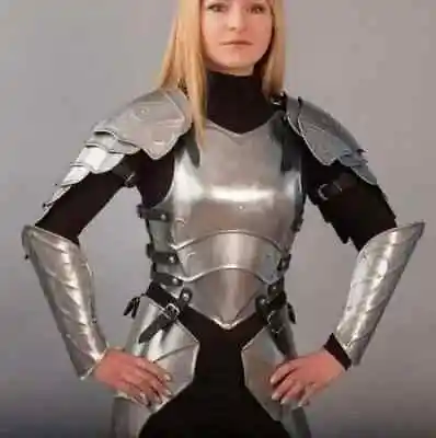 Medieval Knight Female Costume Steel Armor Lady Cuirass Costume Armor Suit Gift • $280.72