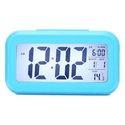 Digital Alarm Clock Backlight Snooze Temperature Battery Operated LCD Display • $9.49
