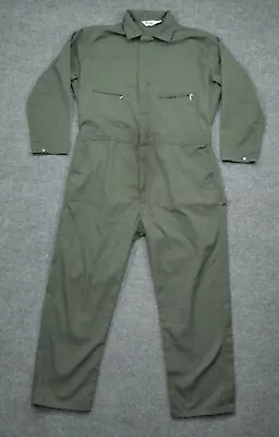 Vintage Key Coveralls Mens 48 Regular Green Jumpsuit Workwear Distressed 70s • $27.77