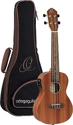 Ortega Guitars 4-String Timber Series Concert Acoustic-Electric Ukulele W/Bag • $189.99