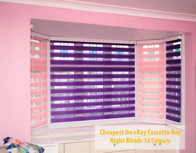 Premium Day And Night Light Filtering Window Roller Blinds Zebra/Vision 14 Color • £145.20