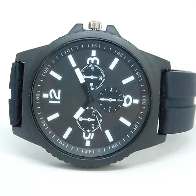 Accutime Watch Corp. AW1311-104 Black Tone Quartz Analog Men's Watch New Battery • $18.99