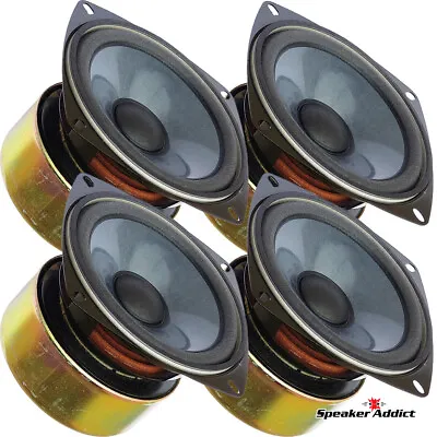 4-PACK - Diatone 4 Inch Full Range Speakers - 60-18khz - 50 Watts - 89dB - NOS • $59.99