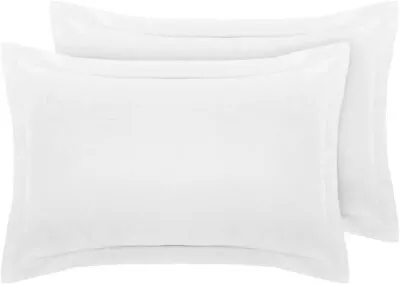 £9.84 • Buy Luxury 2x Pillowcase Egyptian Cotton Soft Extra Large Fit Pillow Box White 50x75