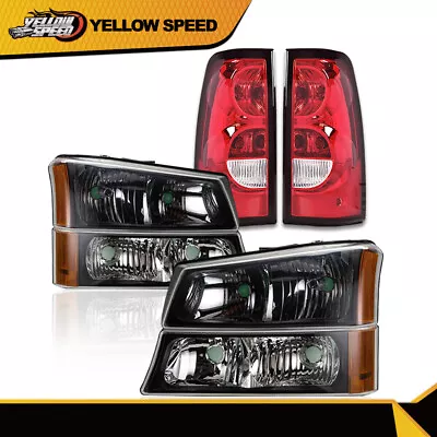 6Pcs Headlights & Tail Lights Fit For 2003-2006 Chevy Silverado 1500 2500 HD • $104.99