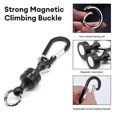 Magnet Buckle Fly Fishing Magnetic Net Quick Release Lanyard Clip Land Connector • £4.13