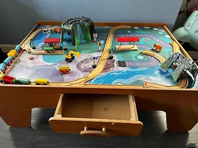 Universe Of Imagination Wooden Train Table & Assorted Track & Storage Case • £50