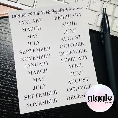 Months Diary Planner Stickers Motivational Dreams And Plans Calendar Scrapbook • £2