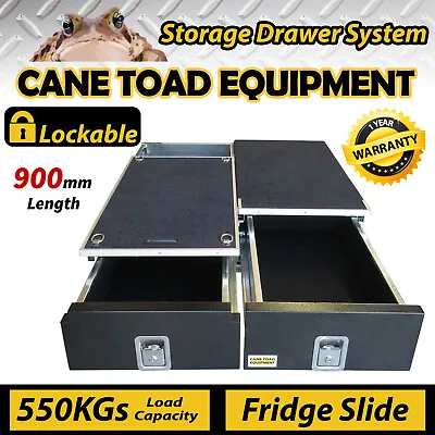 $430 • Buy 90CM Vehicle Storage Drawers Cargo Rear Drawer 100CMw Fridge Slide Universal Loc