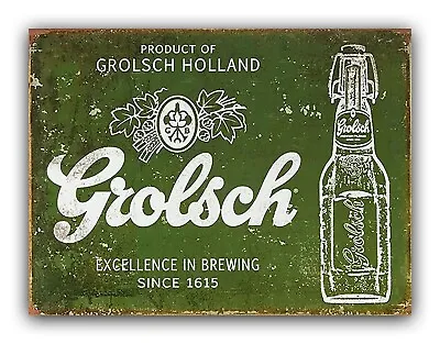 Grolsch Style Metal Beer Sign Garden Bar Kitchen Man Cave • £4.99