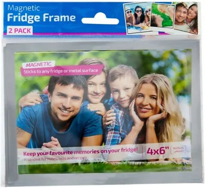 £3.99 • Buy Magnetic Photo Frame 6 X 4  In Silver 2 Pack