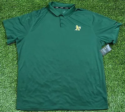 NWT'S Nike Dri-Fit Oakland Athletics A's Polo Shirt Men's 4XL Embroidered Green • $32.39