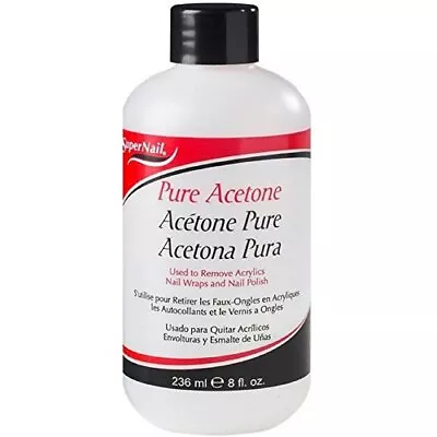 Super Nail Pure Acetone Polish Remover 8 Oz (Pack Of 6) WHITE • $31.40