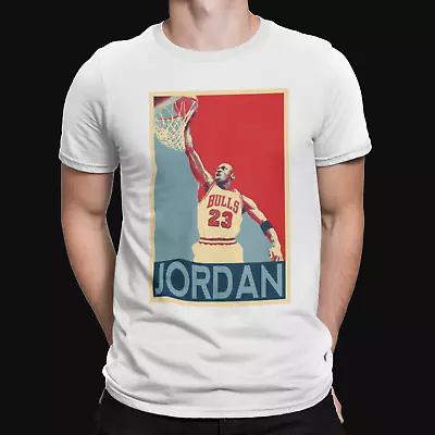 Michael Jordan Hope Poster T-Shirt - Basketball - USA - Sport - Legend - America • £7.19