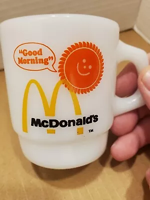 McDonald's  Good Morning  Vintage Coffee Mug Cup Anchor Hocking Fire King 3.5  • $8