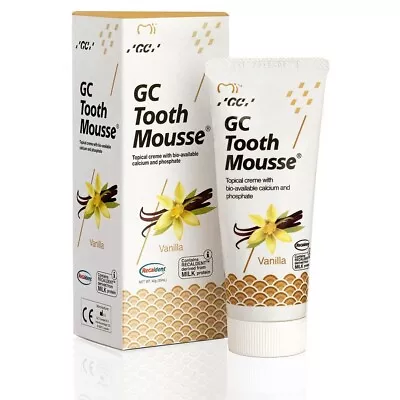 GC Tooth Mousse Vanilla Topical Tooth Cream With Recaldent 1 Tube Of 40 Gm • $48.90