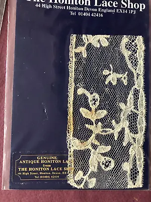 Honiton Lace Sample - Devon England Late 1700s Droschel Mesh COLLECTOR • £9.50