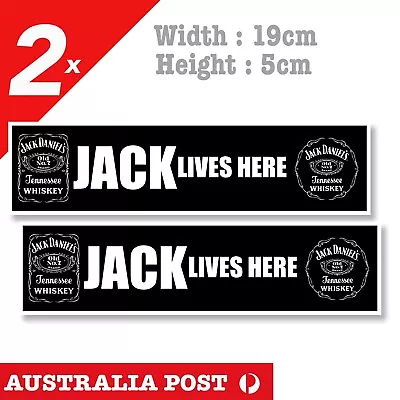 Jack Daniels - Jack Lives Here Banner Whiskey Beer Fridge Bar Vinyl  Sticker  • $7