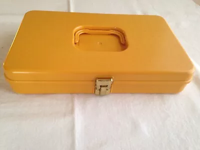 Vintage Wilson Wil-hold Plastic Sewing Box Thread Bobbin Organizer Orange 13 X 8 • $13.99