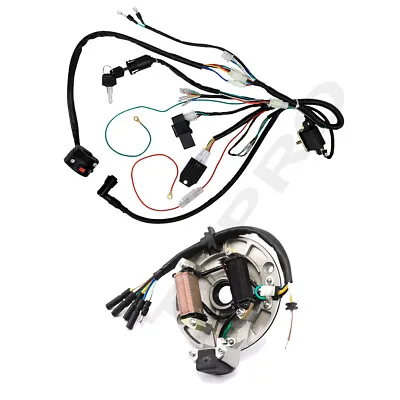 Stator Magneto Wiring Harness CDI Coil W/ Light Wire Pit Bike 110 125cc Lifan • $55.86