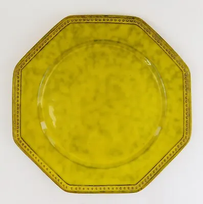 Peasant Valley Italy Yellow 6665 PV Pottery 12.5  Plate Platter Signed Vintage • $40