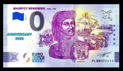 £12.56 • Buy 0 Euro Souvenir Maurycy Beniowski Anniversary Poland PLBB 2021-1
