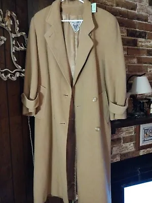 $27.98 • Buy Vintage~Marvin Richards Womens Size 4 100% Camel Hair Beige Pea Coat•Made In USA