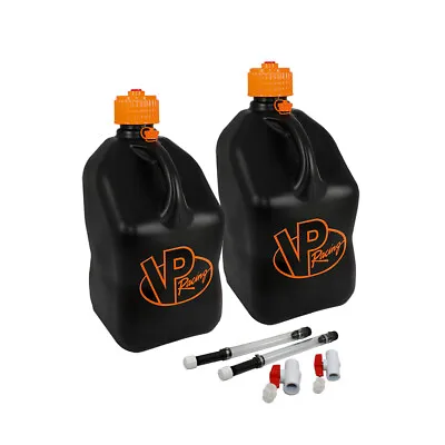 VP Fuel 2 V-Twin Fuel Black Jug Motorcycle Race Gas + 2 Hoses And 2 Ball Valves • $78.99