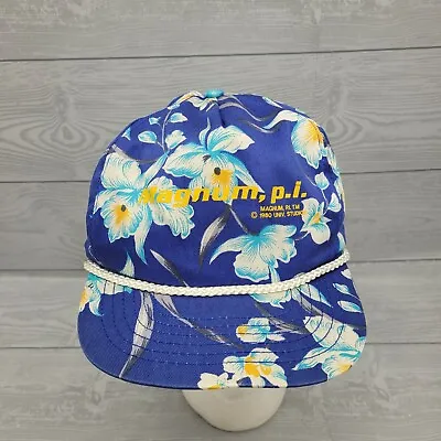 Vintage 1980 Magnum P.I. Universal Studios Floral Snapback Cap Hat • $16.20