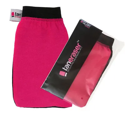 Tan Eraser - Exfoliating Tan Removal Mitt - Get Fake Tan Off Easily PINK & BLACK • £6