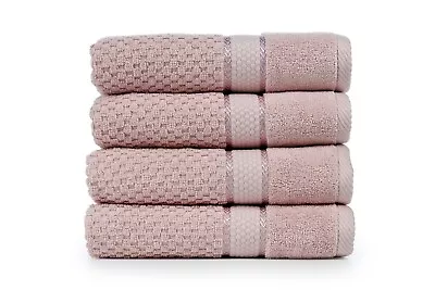 Ample Decor Set Of 4 Bath Towel 100% Cotton - Highly Absorbent Popcorn Textured • $54.99