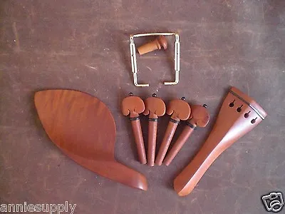 3 Set Jujube Violin Fitting 4/4 With 3 PCs Chin Rest Clamp • $31.99