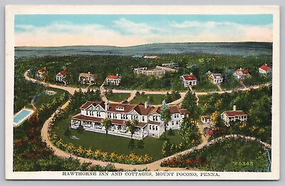 Mt Pocono PA Pennsylvania - Hawthorne Inn - Monroe County - Postcard - C1920s • $7.50