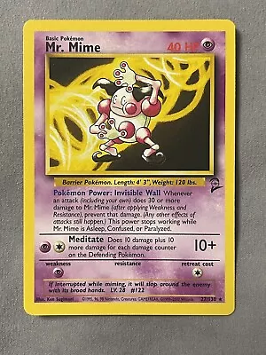 Pokémon TCG - Mr. Mime - 27/130 - Rare - Base Set 2 [Lightly Played] • $3